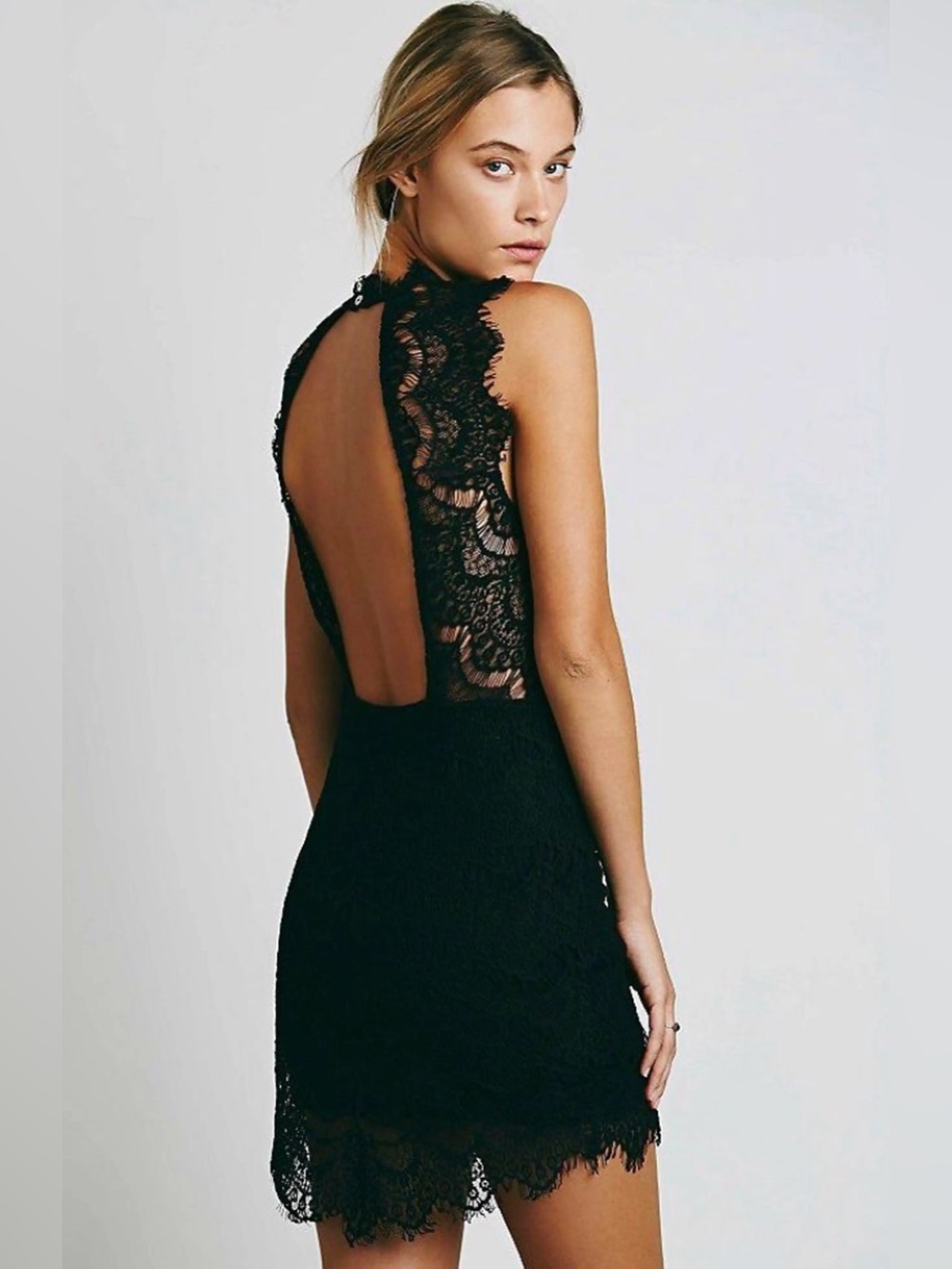 FREE PEOPLE LACE DAYDREAM BODYCON SLIP
DRESS BLACK size Small - Picture 5 of 16